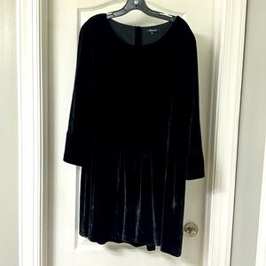 Black velour dress